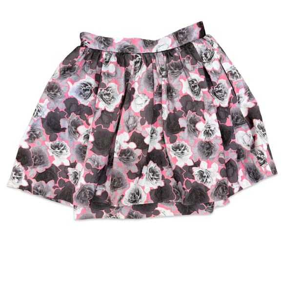 Juicy Couture Pink Gray White Floral Layered Mini Bubble Tulle Skirt Size 4 - Picture 2 of 10